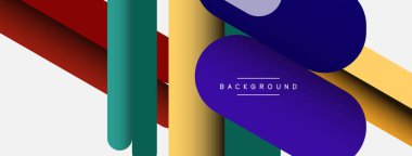 Soyut arkaplan. Yuvarlak şekiller, gri arkaplanda çizgiler. Duvar kağıdı afişi veya iniş sayfası için vektör illüstrasyonu