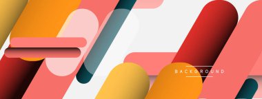 Soyut arkaplan. Yuvarlak şekiller, gri arkaplanda çizgiler. Duvar kağıdı afişi veya iniş sayfası için vektör illüstrasyonu