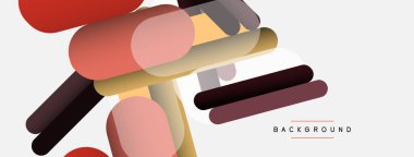 Soyut arkaplan. Yuvarlak şekiller, gri arkaplanda çizgiler. Duvar kağıdı afişi veya iniş sayfası için vektör illüstrasyonu