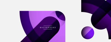 Geometrik soyut arkaplan. Duvar kağıdı arkaplanı veya iniş sayfası için yuvarlak şekiller, daireler, satır bileşimi