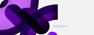 Geometrik soyut arkaplan. Duvar kağıdı arkaplanı veya iniş sayfası için yuvarlak şekiller, daireler, satır bileşimi