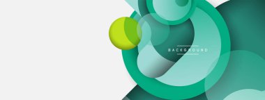 Yaratıcı geometrik duvar kağıdı. Asgari soyut arkaplan. Duvar kağıdı arkaplanı veya iniş sayfası için daire bileşimi vektör çizimi