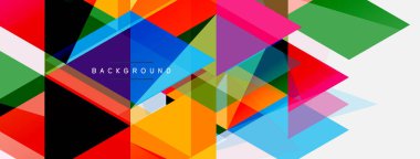 Mozaik üçgenler geometrik arkaplan. Tekno veya iş konsepti, duvar kağıdı, afiş, arkaplan, iniş sayfası deseni