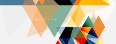 Mozaik üçgenler geometrik arkaplan. Tekno veya iş konsepti, duvar kağıdı, afiş, arkaplan, iniş sayfası deseni