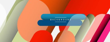 Soyut arkaplan. Yuvarlak şekiller, gri arkaplanda çizgiler. Duvar kağıdı afişi veya iniş sayfası için vektör illüstrasyonu