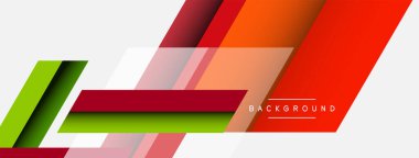 Vektör arkaplanı. Gölge efektli soyut örtüşen renk çizgileri tasarımı. Duvar kağıdı afişi için resim arkaplanı veya iniş sayfası