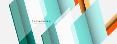 Vektör arkaplanı. Gölge efektli soyut örtüşen renk çizgileri tasarımı. Duvar kağıdı afişi için resim arkaplanı veya iniş sayfası