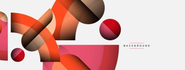 Geometrik soyut arkaplan. Duvar kağıdı arkaplanı veya iniş sayfası için yuvarlak şekiller, daireler, satır bileşimi