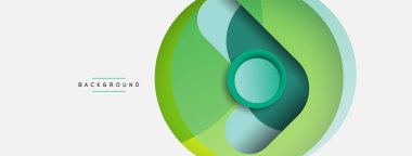 Çember ve yuvarlak şekiller soyut arkaplan. Duvar kağıdı afişi veya iniş sayfası için vektör illüstrasyonu