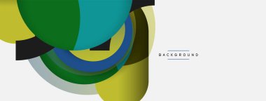 Yaratıcı geometrik duvar kağıdı. Asgari soyut arkaplan. Duvar kağıdı arkaplanı veya iniş sayfası için daire bileşimi vektör çizimi