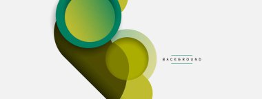 Yaratıcı geometrik duvar kağıdı. Asgari soyut arkaplan. Duvar kağıdı arkaplanı veya iniş sayfası için daire bileşimi vektör çizimi