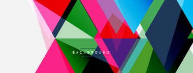 Mozaik üçgenler geometrik arkaplan. Tekno veya iş konsepti, duvar kağıdı, afiş, arkaplan, iniş sayfası deseni