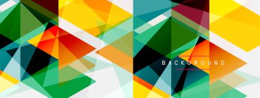 Renkli üçgen bileşimi, geometrik soyut arkaplan. Tekno veya iş konsepti, duvar kağıdı, afiş, arkaplan, iniş sayfası deseni