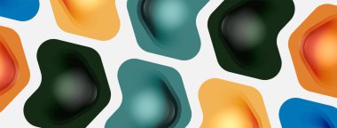 Beyaz arka planda renkli ok şekilleri. Minimum geometrik soyut arkaplan. Duvar kağıdı afişi veya iniş sayfası için vektör illüstrasyonu