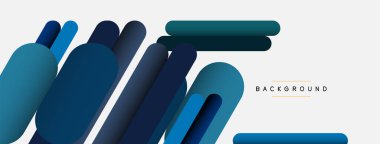 Yuvarlak şekiller ve çizgiler üst üste biniyor. Duvar kağıdı afişi veya iniş sayfası için vektör illüstrasyonu