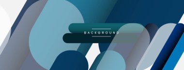 Soyut arkaplan. Yuvarlak şekiller, gri arkaplanda çizgiler. Duvar kağıdı afişi veya iniş sayfası için vektör illüstrasyonu