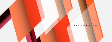 Vektör arkaplanı. Gölge efektli soyut örtüşen renk çizgileri tasarımı. Duvar kağıdı afişi için resim arkaplanı veya iniş sayfası