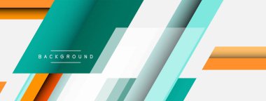 Vektör arkaplanı. Gölge efektli soyut örtüşen renk çizgileri tasarımı. Duvar kağıdı afişi için resim arkaplanı veya iniş sayfası