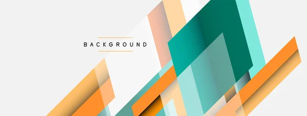 Vector background. Abstract overlapping color lines design with shadow effects. Illustration for wallpaper banner background or landing page — Stock Vector