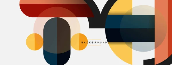 Round geometric shapes lines and circles. Vector template for wallpaper banner background or landing page — Stock Vector