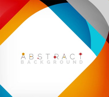 Üst üste binen dalgalarla soyut kare şekil, minimum geometrik arkaplan. Duvar Kağıdı, Sancak, Arkaplan, İniş Sayfası için Vektör İllüstrasyonu