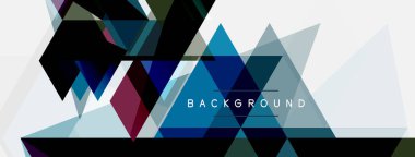 Mozaik üçgenler geometrik arkaplan. Tekno veya iş konsepti, duvar kağıdı, afiş, arkaplan, iniş sayfası deseni