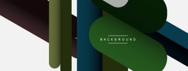 Soyut arkaplan. Yuvarlak şekiller, gri arkaplanda çizgiler. Duvar kağıdı afişi veya iniş sayfası için vektör illüstrasyonu