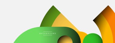 Geometrik soyut arkaplan. Duvar kağıdı arkaplanı veya iniş sayfası için yuvarlak şekiller, daireler, satır bileşimi