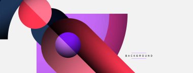 Geometrik soyut arkaplan. Duvar kağıdı arkaplanı veya iniş sayfası için yuvarlak şekiller, daireler, satır bileşimi