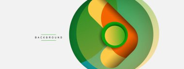 Yaratıcı geometrik duvar kağıdı. Asgari soyut arkaplan. Duvar kağıdı arkaplanı veya iniş sayfası için daire bileşimi vektör çizimi