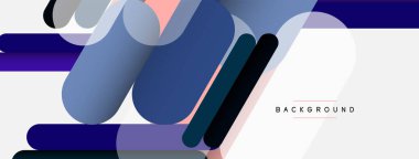 Soyut arkaplan. Yuvarlak şekiller, gri arkaplanda çizgiler. Duvar kağıdı afişi veya iniş sayfası için vektör illüstrasyonu