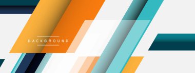 Vektör arkaplanı. Gölge efektli soyut örtüşen renk çizgileri tasarımı. Duvar kağıdı afişi için resim arkaplanı veya iniş sayfası