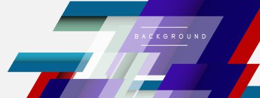 Vektör arkaplanı. Gölge efektli soyut örtüşen renk çizgileri tasarımı. Duvar kağıdı afişi için resim arkaplanı veya iniş sayfası