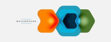 Beyaz arka planda renkli ok şekilleri. Minimum geometrik soyut arkaplan. Duvar kağıdı afişi veya iniş sayfası için vektör illüstrasyonu