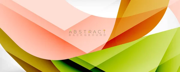 Geometric abstract background - multicolored abstract shapes on white. Vector Illustration For Wallpaper, Banner, Background, Landing Page — Stock Vector