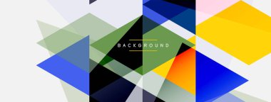 Renkli üçgen bileşimi, geometrik soyut arkaplan. Tekno veya iş konsepti, duvar kağıdı, afiş, arkaplan, iniş sayfası deseni