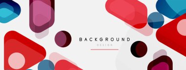 Soyut yuvarlak geometrik şekiller ve daireler. Duvar kağıdı, afiş, arkaplan veya iniş için moda tekno iş şablonu