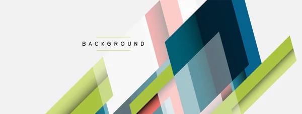 Vector background. Abstract overlapping color lines design with shadow effects. Illustration for wallpaper banner background or landing page — Stock Vector