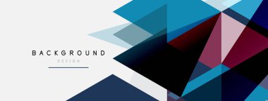 Renkli üçgen bileşimi, geometrik soyut arkaplan. Tekno veya iş konsepti, duvar kağıdı, afiş, arkaplan, iniş sayfası deseni