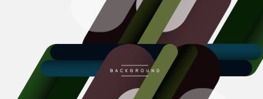 Soyut arkaplan. Yuvarlak şekiller, gri arkaplanda çizgiler. Duvar kağıdı afişi veya iniş sayfası için vektör illüstrasyonu