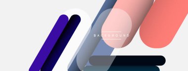 Soyut arkaplan. Yuvarlak şekiller, gri arkaplanda çizgiler. Duvar kağıdı afişi veya iniş sayfası için vektör illüstrasyonu