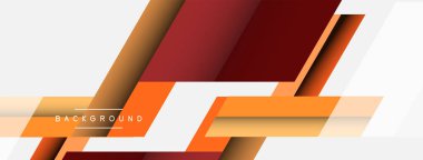 Vektör arkaplanı. Gölge efektli soyut örtüşen renk çizgileri tasarımı. Duvar kağıdı afişi için resim arkaplanı veya iniş sayfası