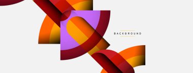 Moda şekilleri, renk minimal tasarım bileşimi, duvar kağıdı afişi veya iniş sayfası için çizgiler ve gölgeler