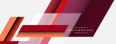 Vektör arkaplanı. Gölge efektli soyut örtüşen renk çizgileri tasarımı. Duvar kağıdı afişi için resim arkaplanı veya iniş sayfası