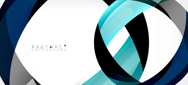 Color circle shapes, minimal geometric background. Trendy dynamic composition. Vector Illustration For Wallpaper, Banner, Background, Landing Page - Stok Vektor