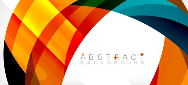 Geometrischer abstrakter Hintergrund. Kreis mit überlappenden Farbformen. Vektor-Illustration für Tapete, Banner, Hintergrund, Landing Page — Stockvektor