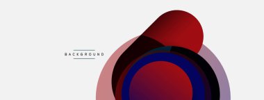 Yaratıcı geometrik duvar kağıdı. Asgari soyut arkaplan. Duvar kağıdı arkaplanı veya iniş sayfası için daire bileşimi vektör çizimi