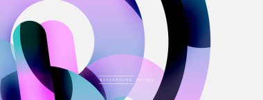 Soyut arkaplanı çember içine al. Duvar kağıdı afişi arkaplan kartı veya iniş sayfası için vektör illüstrasyonu