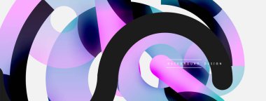 Soyut arkaplanı çember içine al. Duvar kağıdı afişi arkaplan kartı veya iniş sayfası için vektör illüstrasyonu