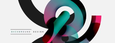 Soyut arkaplanı çember içine al. Duvar kağıdı afişi arkaplan kartı veya iniş sayfası için vektör illüstrasyonu